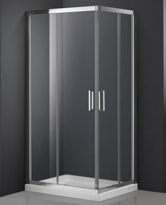 Aluminum,   Bathroom Shower Room,Double Sliding Door ,matte black
