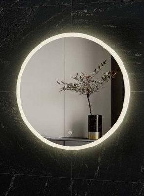 Hidden Frame Electric Bathroom Round Backlit Mirrors 600X600mm 800X800mm 900X900mm