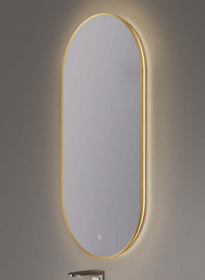 Aluminum Frame Round LED Illuminated Bathroom Mirrors Waterproof
