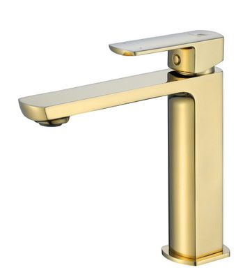 Polished Solid Brass Bathroom Sink Faucet Swivel Spout
