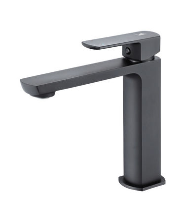 PVD Electroplating Solid Brass Single Hole Basin Mixer Tap