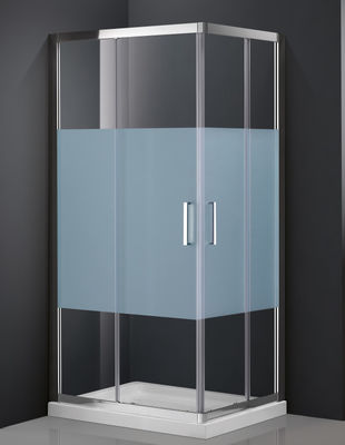 Square Shower Room, Enclosure With Aluminum Frame,Double Sliding Door ,Corner Entry