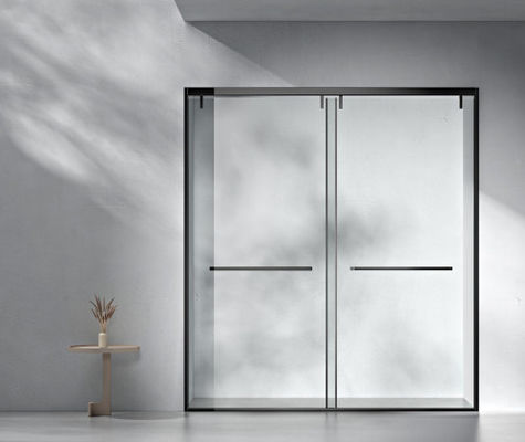 Stainless Steel, Bathroom Shower Room,Double Sliding Door, Slider Door,Matt Balck