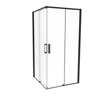 Stainless Steel,Bathroom Shower Room, Matte Black Color,Double Sliding Door