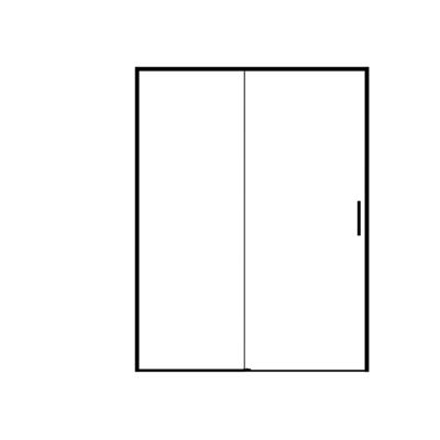 Stainless Steel,Bathroom Shower Room, Matte Black Color,Screen Sliding Door