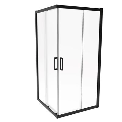 Aluminum  , Matte Black Color , Square Sliding Door,Bathroom Shower Room