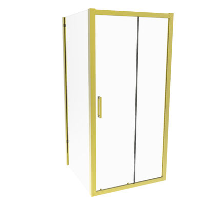 Stainless Steel,Titanium Brushed Color,  Sliding Door With Side Panel