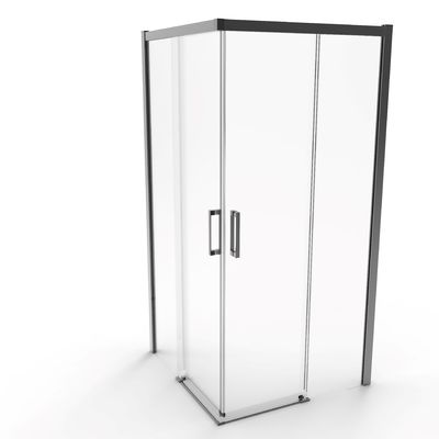 Aluminum, Gun Gray Brushed,Cross Sliding Door,Bathroom Shower Room