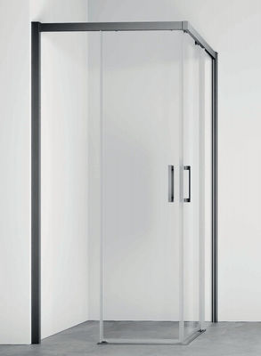 Aluminum, Gun Gray Brushed,Cross Sliding Door,Bathroom Shower Room