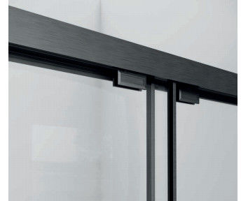Stainless Steel,Tempered Glass,Sliding Door ,Matte Black,Bathroom Shower Room