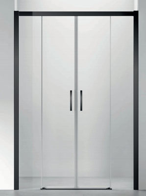 Stainless Steel,Tempered Glass,Sliding Door ,Matte Black,Bathroom Shower Room