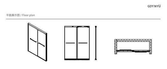 Stainless Steel,Tempered Glass,Sliding Door ,Matte Black,Bathroom Shower Room