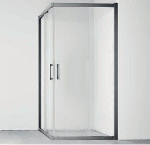 Square Shower room, Enclosure With Aluminum Frame,Double sliding door ,corner entry