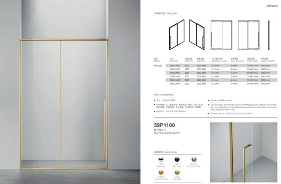 Stainless Steel, Bathroom Shower Room, Mirrorlight Color, Sliding Door