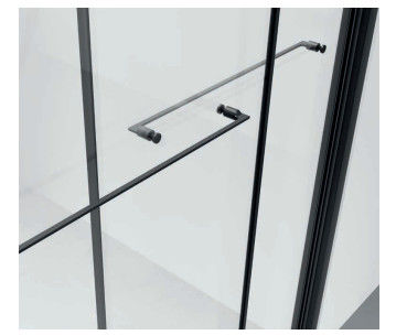 Stainless Steel,Bathroom Shower Room,Double Sliding Door,Matt Black