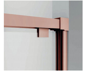 Aluminum,Double Sliding Door ,Bathroom Shower Room,Rose Gold Brushed