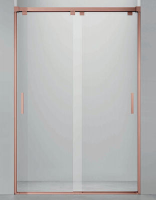 Aluminum,Double Sliding Door ,Bathroom Shower Room,Rose Gold Brushed