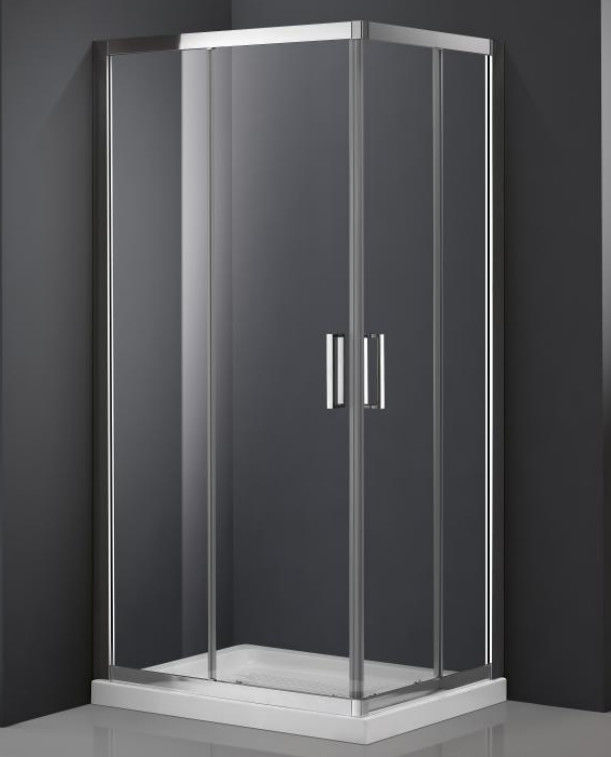 Aluminum,   Bathroom Shower Room,Double Sliding Door ,matte black