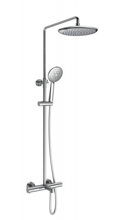 Zinc Handle Robust Copper Construction Thermostatic Mixer Shower With Rain Head