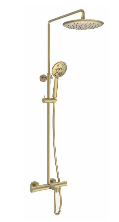 Zinc Handle Hand Shower Mixer Set Adjustable Thermostatic Shower Soap Scum Resistance