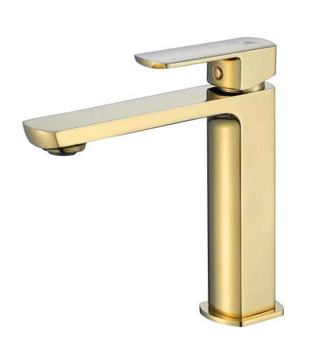 Polished Solid Brass Bathroom Sink Faucet Swivel Spout