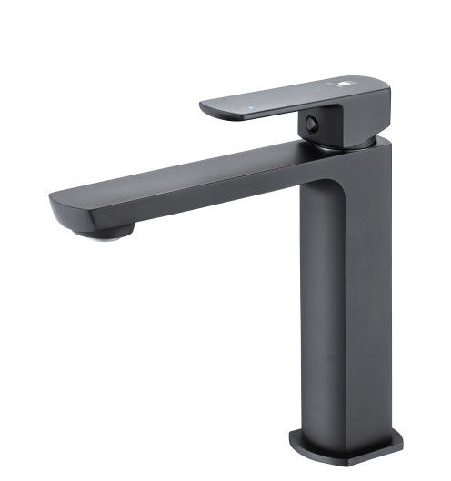 PVD Electroplating Solid Brass Single Hole Basin Mixer Tap