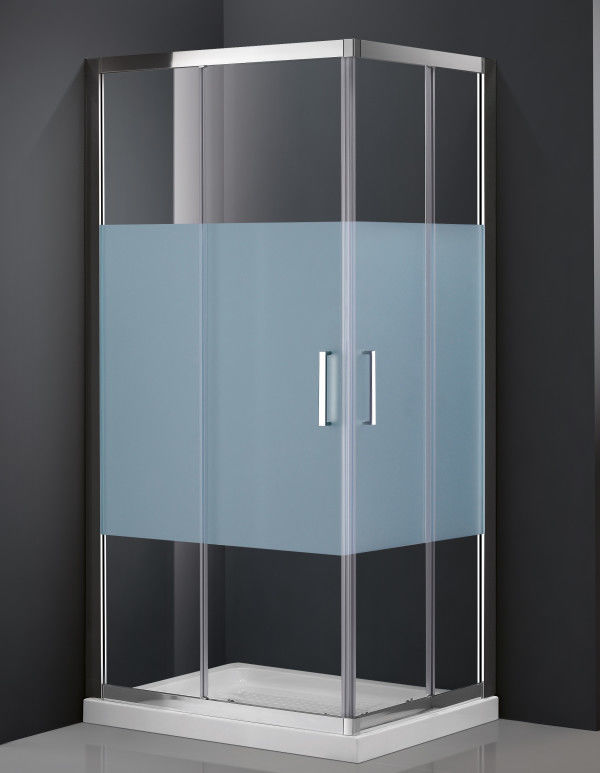 Square Shower Room, Enclosure With Aluminum Frame,Double Sliding Door ,Corner Entry