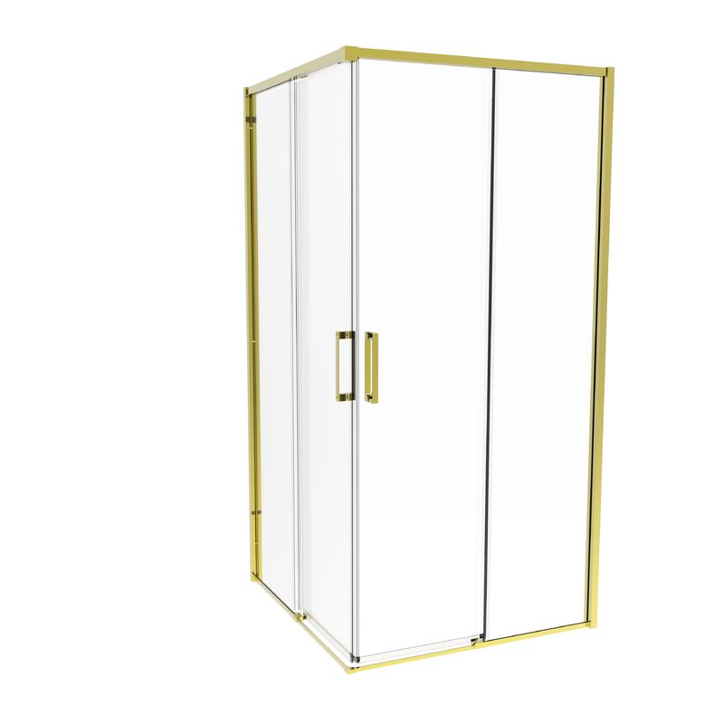 Aluminum Alloy Frame， Bathroom Shower Room ，Titanium Brushed Color，Sliding Door