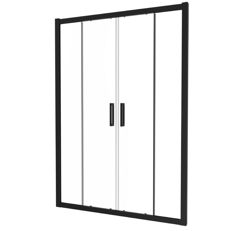 Aluminum, Matte Black Color,  Screen Sliding Door,Bathroom Shower Room
