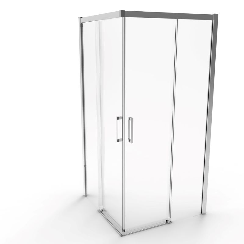 Aluminum, Mirrorlight Color,,Double Sliding Door ,Bathroom Shower Room