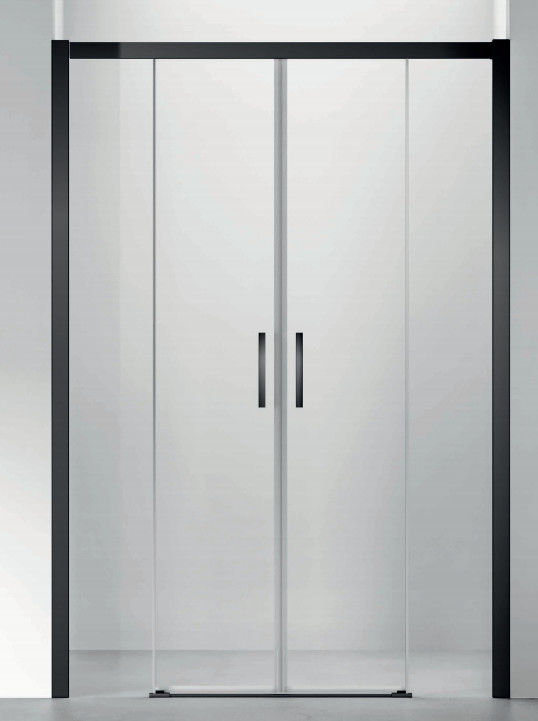 Stainless Steel,Tempered Glass,Sliding Door ,Matte Black,Bathroom Shower Room