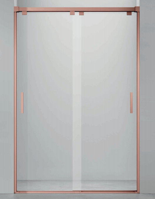 Aluminum,Double Sliding Door ,Bathroom Shower Room,Rose Gold Brushed