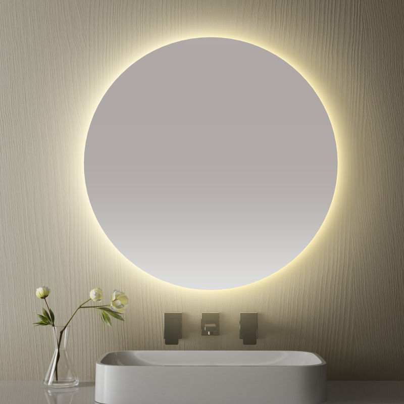 Customizable Functions Smart LED Bathroom Mirror Dual-Touch Control 3000K~6000K